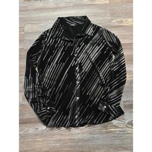 Women's long sleeve button down blouse size medium